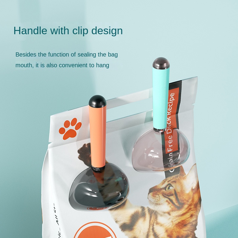 Pet feeding shovel Cat feeding spoon Large capacity thickened cat and dog spoon Plastic shovel Pet feeder