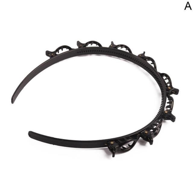 unisex Metall Band Doppel Pony Frisur Haarnadel Frauen Sport Haarband Haarband Stirnband Frisur Haarnadel: Schwarz2