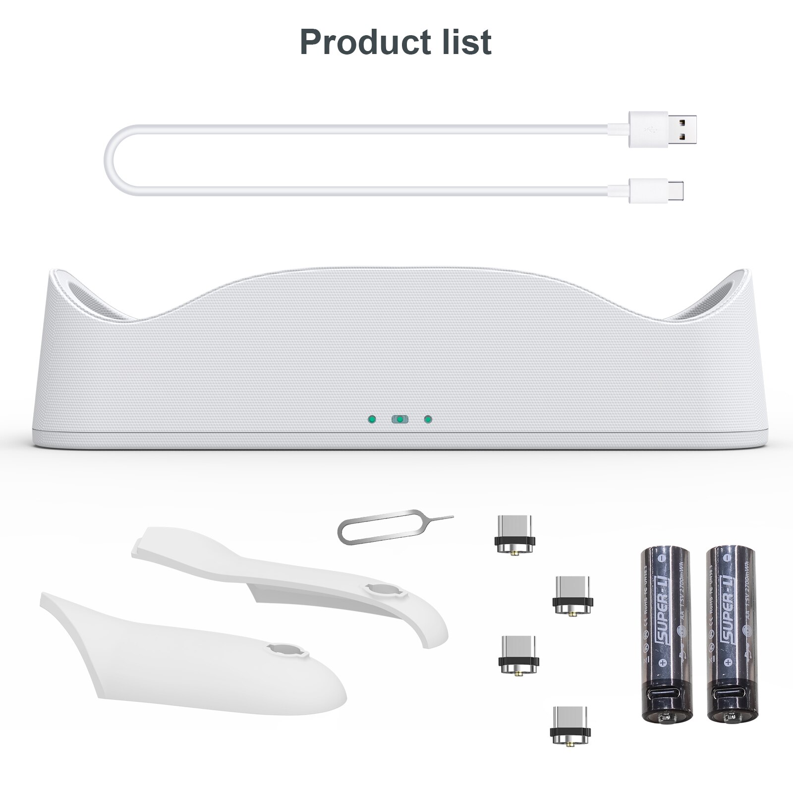 Doppelladestation für 1pc gamepads, oculus quest 2 vr controller, aufbewahrungsmöglichkeit für controller, ladebasis für vr quest 2 zubehör