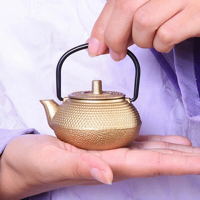 Mini bouilloire à thé en fonte de Style japonais, petite théière de 50ml, facile à transporter