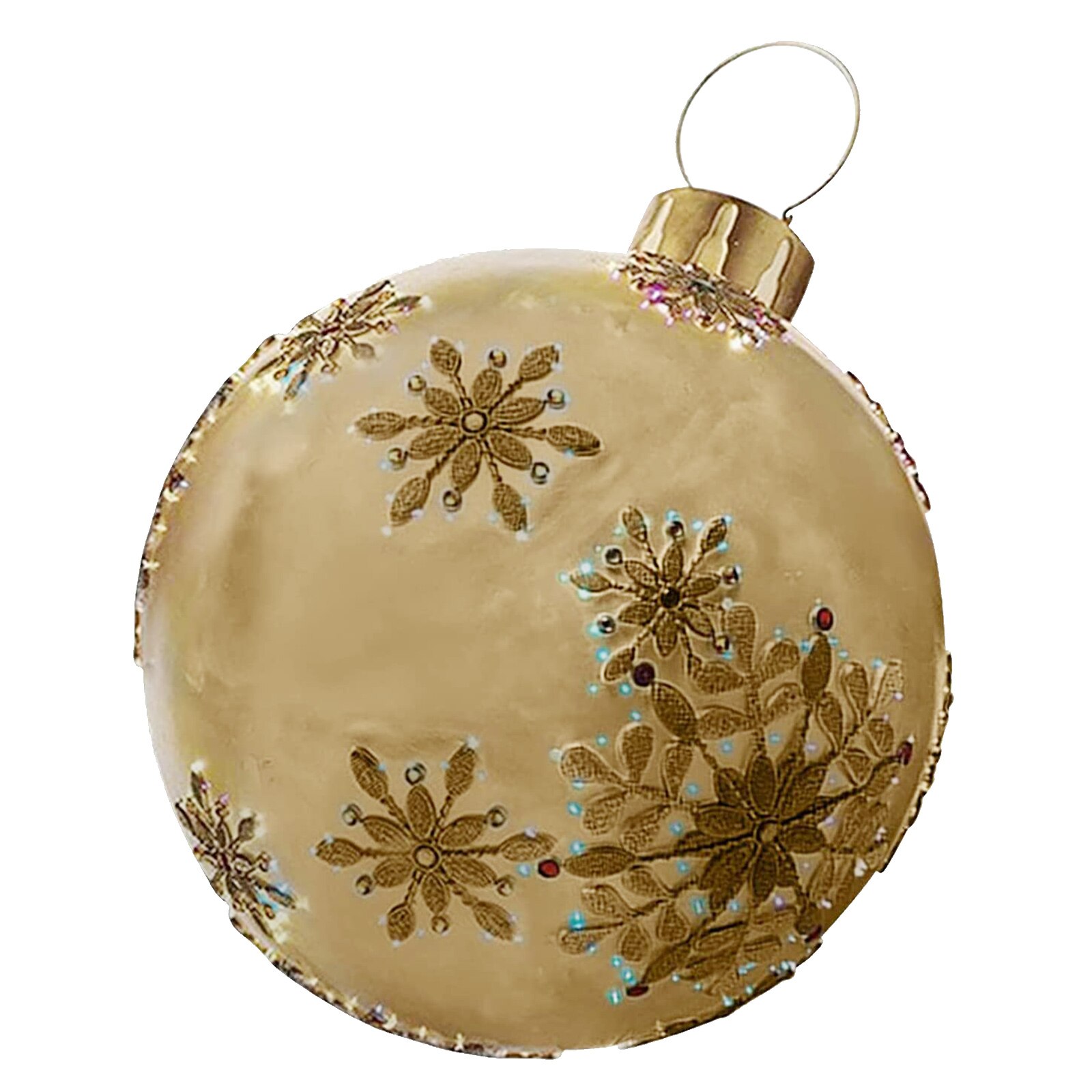 Outdoor Waterproof Atmosphere PVC Inflatable Toy Christmas Large Ball With Hanging Loop for Wedding Festival Decor Ornament