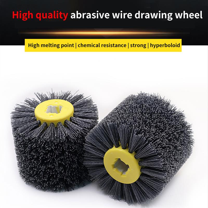 Nylon Abrasive Wire Drum Polishing Wheel Electric Brush For Woodworking Metalworking P80/120/180/240/320/600