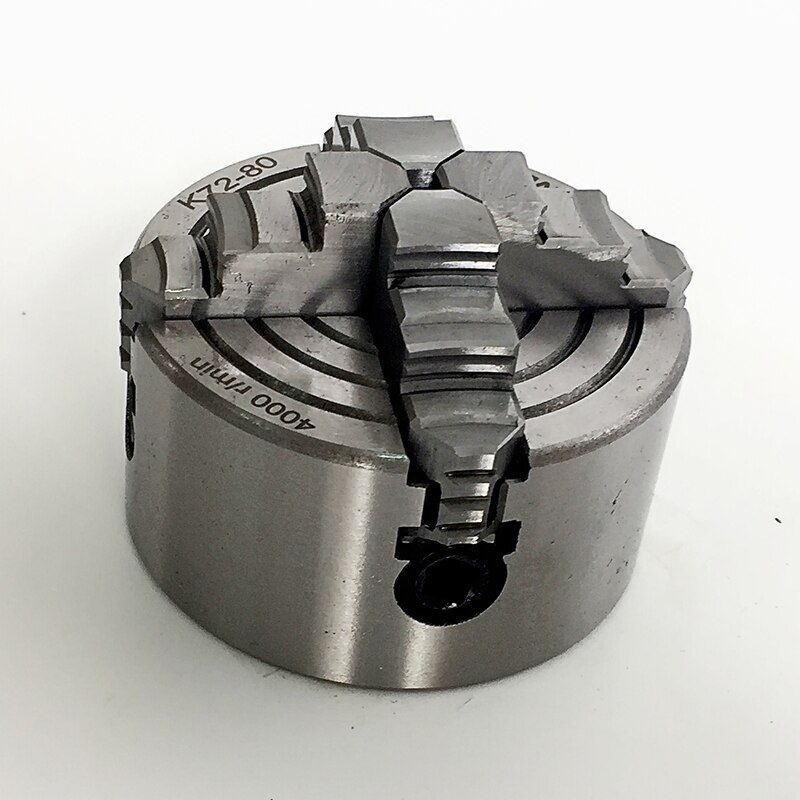Klauwplaat 80Mm 4 Jaw Onafhankelijke Chuck K72-80 Met Sanou Voor Mini Draaibank