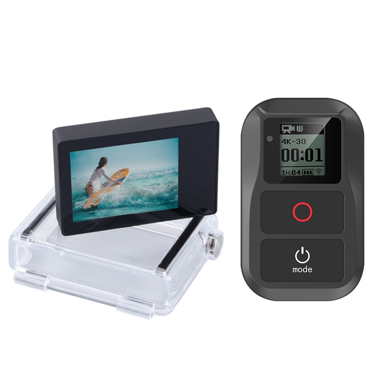 Smart Afstandsbediening Voor GoPro Hero 7 6 5 4 Sessie Accessoires + Go Pro Lcd-scherm BacPac Scherm voor GoPro 4 3 + 3 Zwart