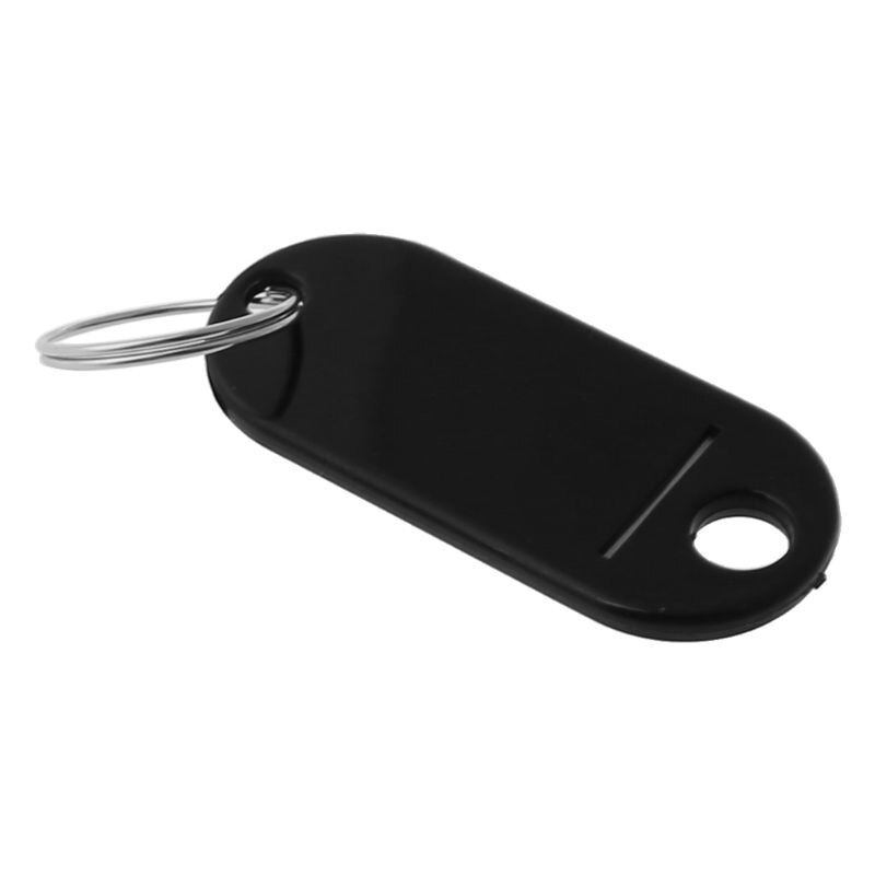 50Pcs Key Id Tag Bagage Bagage Naam Label Kaart Met Split Ring Sleutelhanger F3MD
