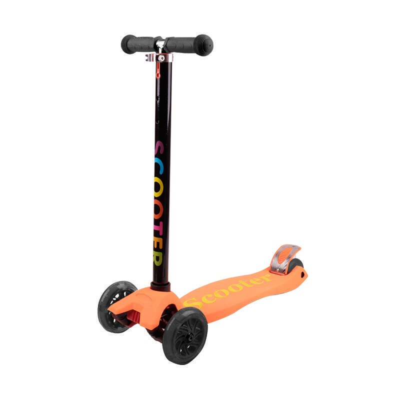 Patinete eléctrico para niños, patinete de estilo T con asa, juguete para exteriores: orange