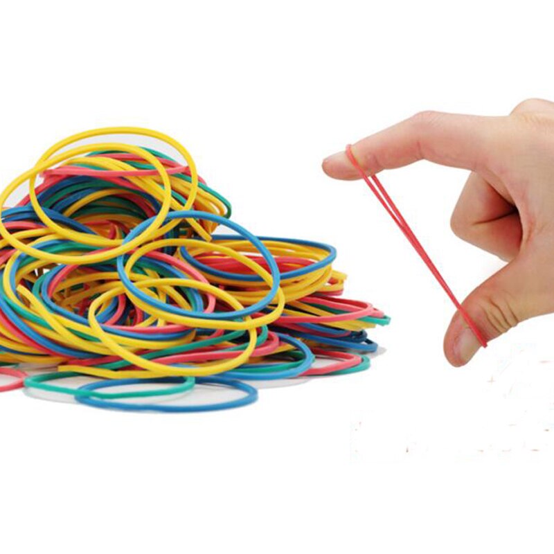 500 pcs/Pack Mixed Color Rubber Bands Colorful Diameter 40mm Rubber Band Rubber Rings Elastic Band Office Supply