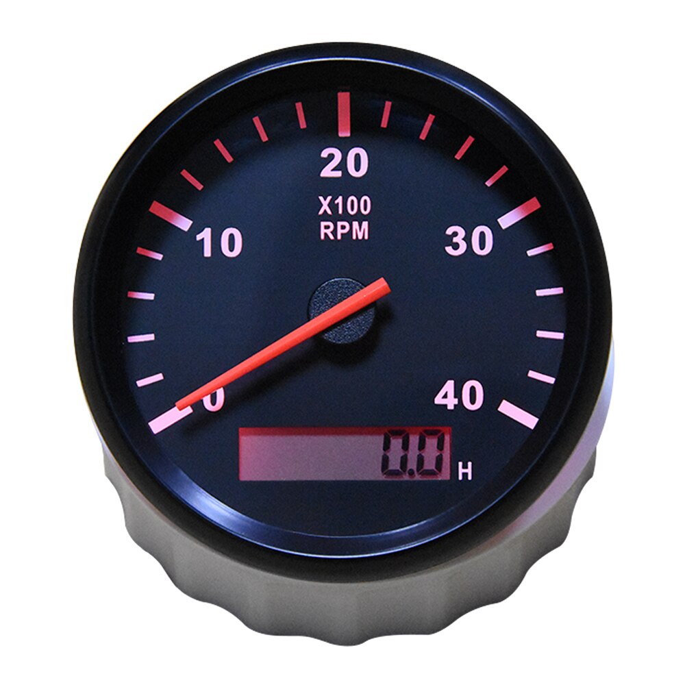 Universal 85mm Tachometer Car Marine TachoMeter Gauge with Hourmeter 3000,4000,6000,8000RPM Boat Tachometer 12V/24V toerenteller