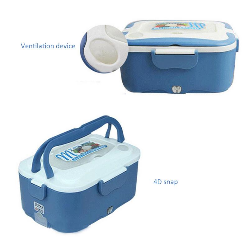 12V/24V Electric Car Heat Insulation Thermo Lunch Box Charging Rice Cooker Multi Functional Plug Plastic Box for Truck Car