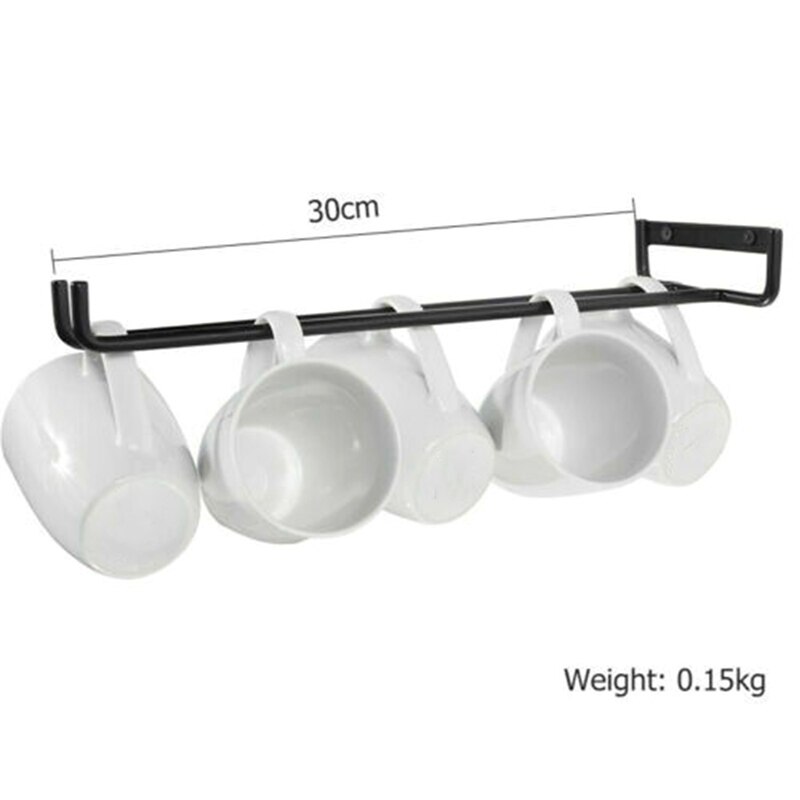 2pcs/set Restaurant Shelf Holder Storage Wall Mounted 30cm Iron Wine Glass Hanging Rack Bar Hanger Shelf