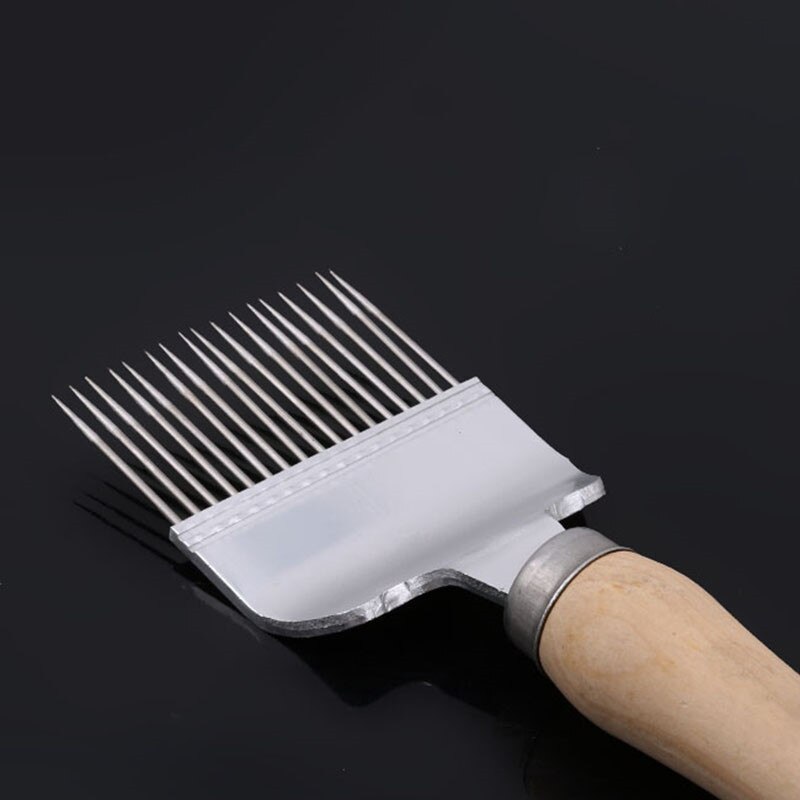 tenedor para destapar con aguja de 17Pin, rastrillo y pala de miel de abeja, suministros para apicultura, elimina las impurezas de las colmenas, suministros para insectos