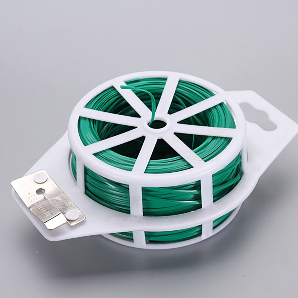 100M Multifunctional Garden Cable Tie Plant Twist Tie With Cutter Gardening Reusable Plant Wire Cable Binding Rope With Slicer