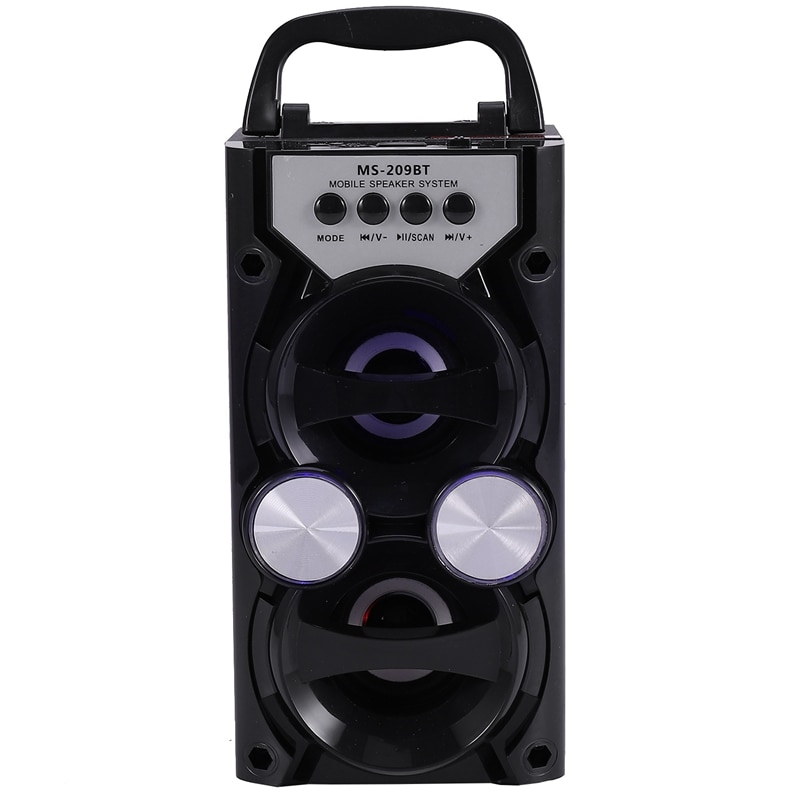 Drahtlose Tragbare Ms-209Bt Bluetooth Lautsprecher FM Radio Outdoor Lautsprecher o High Power Musik Lautsprecher: Default Title
