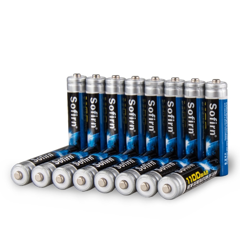Aaa nimh 1100 mah oppladbare batterier til ledet lommelykt høykapasitets forhåndsladede batterier sett med 1000 syklus 16 pakke
