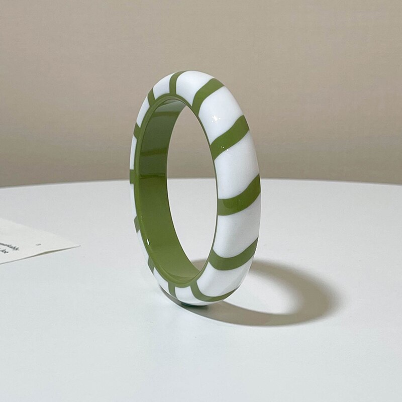 GongLong braccialetti colorati eleganti in acrilico per donna braccialetti geometrici alla moda braccialetti con ciondoli in resina gioielli semplici di moda: KB262-6