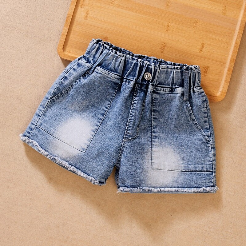 IENENS Kids Baby Girls Summer Denim Clothing Shorts Pants Jeans Clothes Children Girl Casual Short Trousers Infant Bottoms: green / 6T