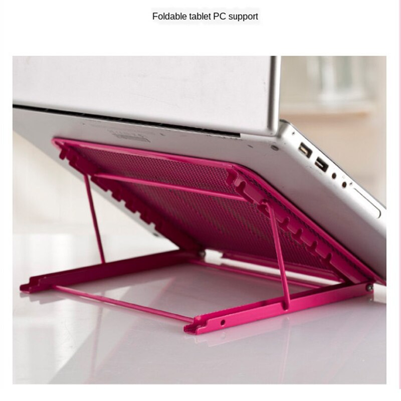 Verstelbare Laptop Stand Mesh Geventileerde Vouwen Desktop Licht Doos Houder Beugel Ondersteuning 2 Maten Voor Computer Notebook Tablet