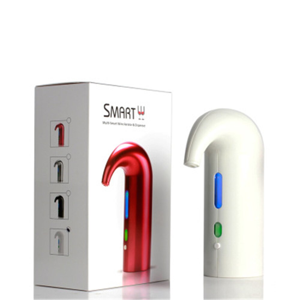 Quick Wine Aerator Electric Wine Decanter USB Portable Pourer Instant Wine Decanter Dispenser Pump One-Touch Automatic USB: White