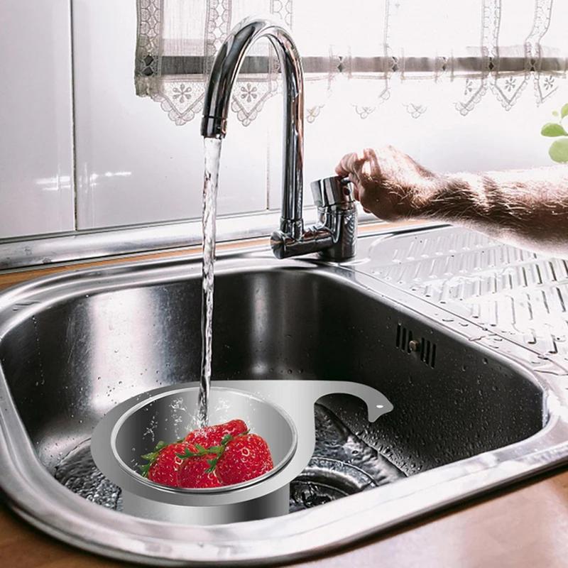 Cesta de drenaje de cisne, fregadero de acero inoxidable, cesta receptora de alimentos, filtro de fregadero de cocina, cesta de drenaje de residuos de fregadero de cocina versátil