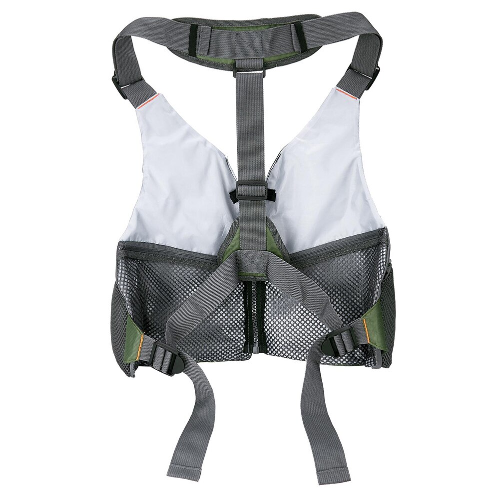 Women Men Mesh Boating Breathable Polyester Open Sides Sailing Kayak Fishing Vest Multi Pockets Outdoor Sports Adjustable