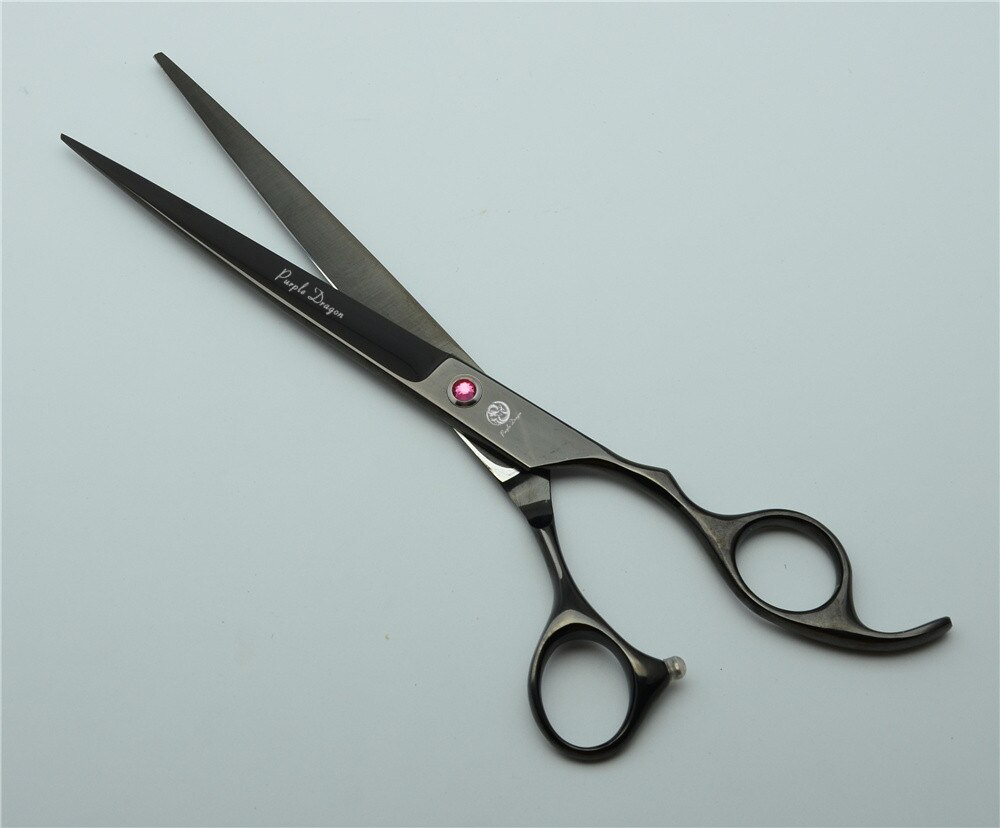 652 #8 ''22.5 Cm Dier Kappers Schaar Paarse Draak Top Grade Japan 440C Honden Katten Huisdieren Snijden scharen Haar Schaar: Black No Case