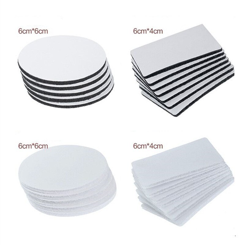 Ruban adhésif Velcros 60mm, 5-30 paires, auto-adhésif fort, autocollants à points de fixation pour drap de lit, tapis de canapé, tapis antidérapant