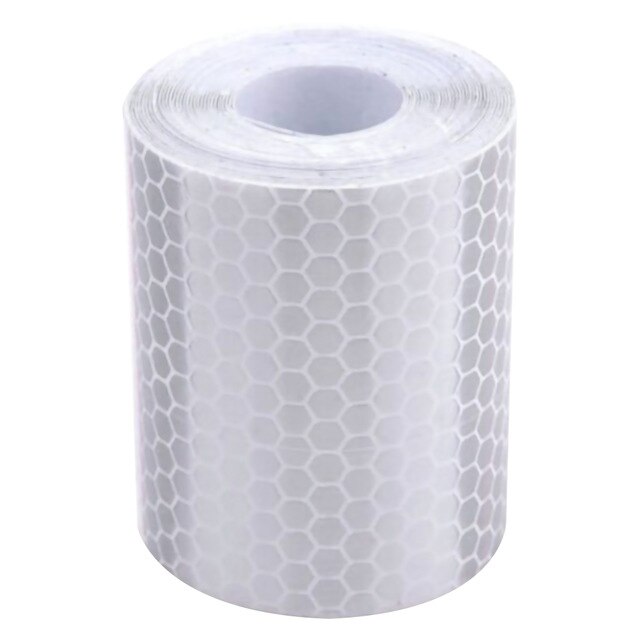 Waterproof Warning Tape Strip Stickers Warning Light Reflector Protective Sticker Reflective Film Car Safety Mark 300cm X 5cm: White