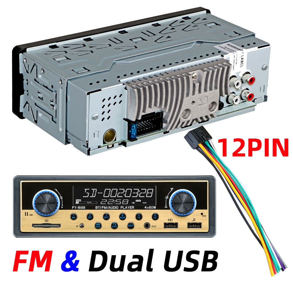 Autoradio 1 Din Auto Radio Coche Bluetooth Stereo Audio Fm Ontvanger Usb Sd Aux Autostereo MP3 Multimedia Speler Auto Elektronica