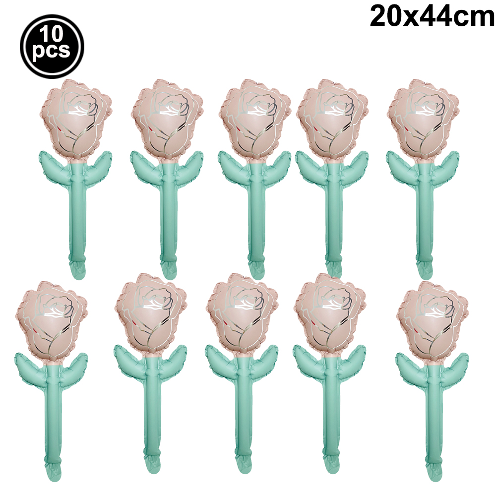 10pcs Mini Rose Flower Balloons Rose Shaped Balloons Birthday Wedding Balloon Mother's Day Decoration Baby Shower Party Supplies: CAMOUFLAGE