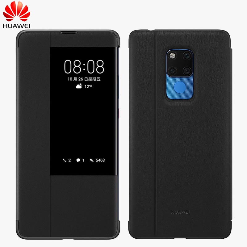 Huawei mate 20 x etui original officiel huawei mate 20 x flip cover cover smart view vinduesbeskyt stativ huawei mate 20x case