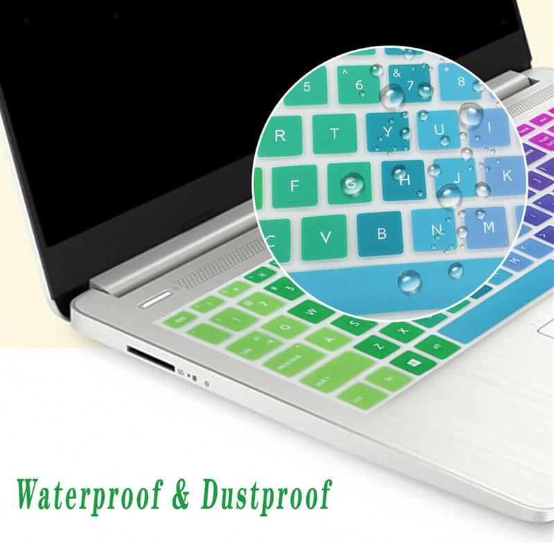 Rainbow Color Waterproof Laptop Keyboard Protective Film Silicone Keyboard Protective Cover Suitable for HP 15.6inch BF Keyboard