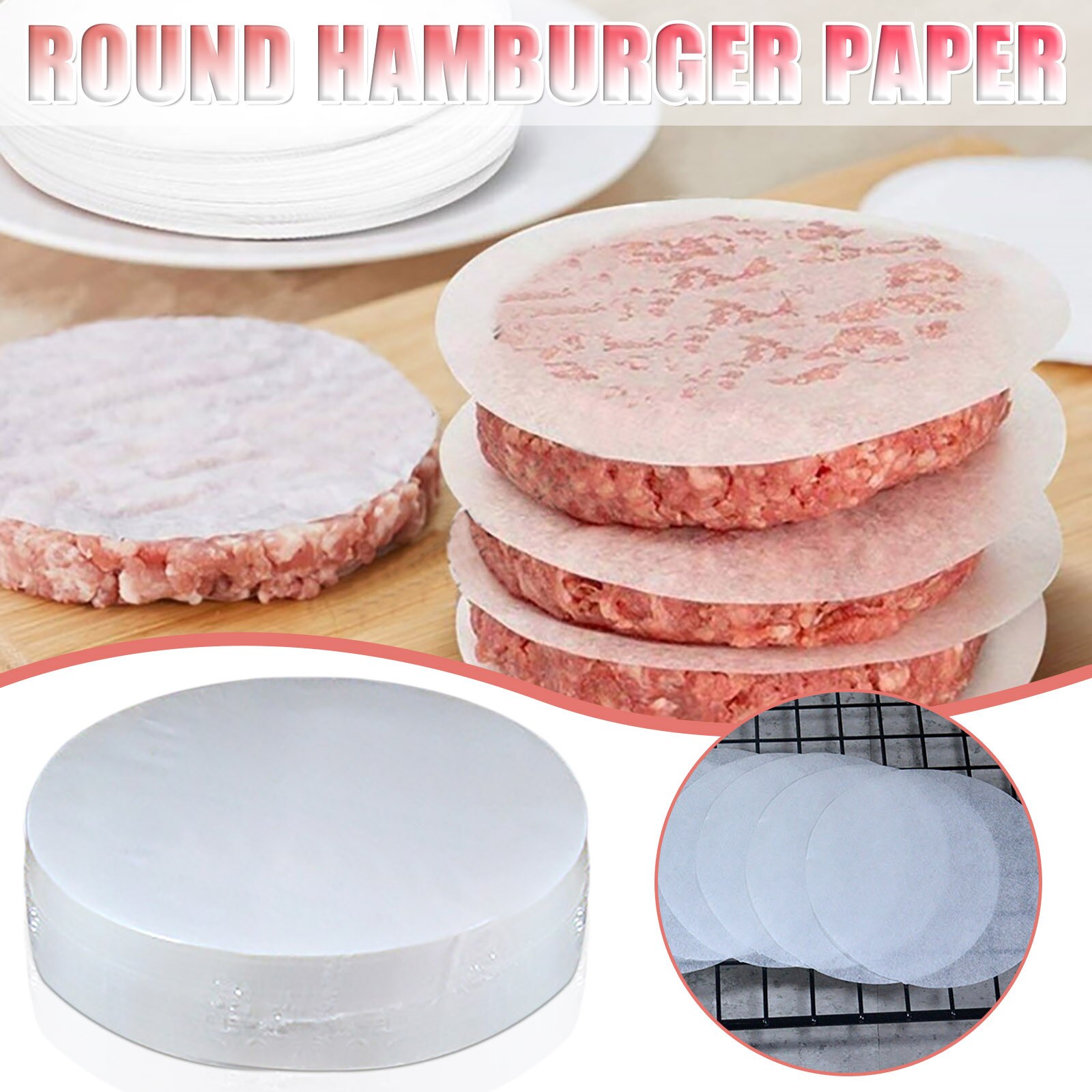 100Sheets/Lot Doorschijnende Wikkelen Papers Keuken Hamburger Vloeipapier Keuken Voedsel Olie Blotting Vriezer Papier Voedsel P5