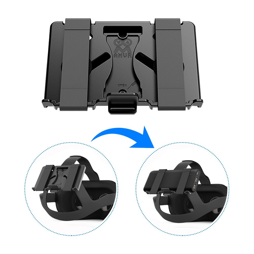 Berg Strap VR Zubehör Befestigung Stand Gaming Mobile Power Power Halterung Batterie Halter Zurück Clip Tragbare Für Oculus Quest: B