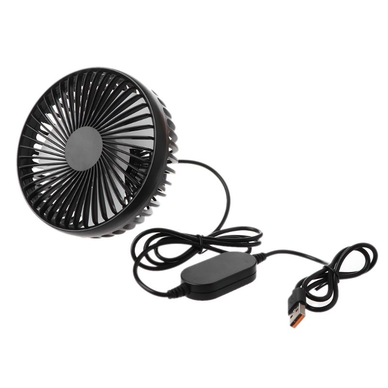Universel universel 5V 360 degrés Rotation Angle réglable voiture évent ventilateur USB 3 vitesses ventilateur électrique ventilateur de refroidissement avec ON: Default Title