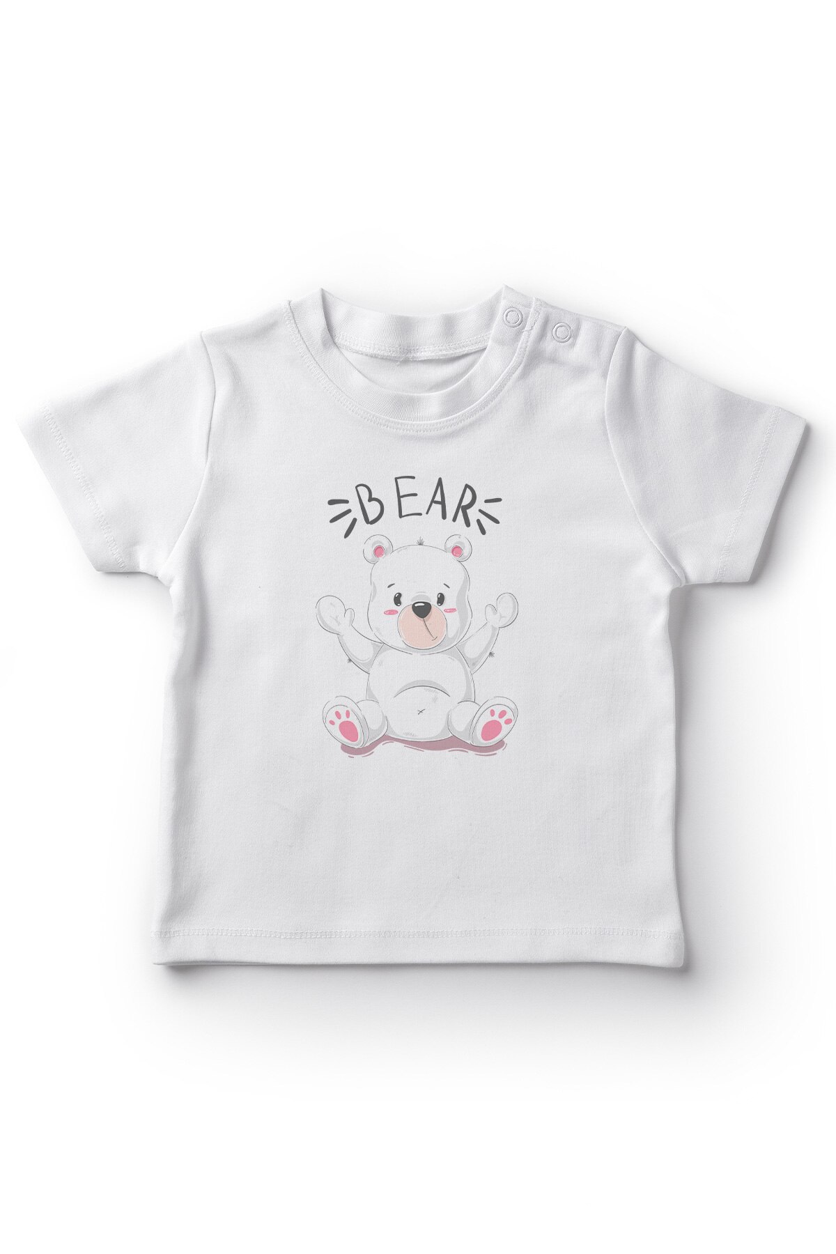 Angemiel bébé doux ours en peluche bébé garçon tee shirt blanc