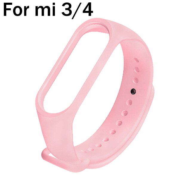 Inteligentna bransoletka dla Xiaomi Mi Band 6 5 pasek silikonowy MiBand 3 4 bransoletka pasek na rękę dla Xiaomi Mi Band 6 wymienny pasek do: Light pink mi 3 4