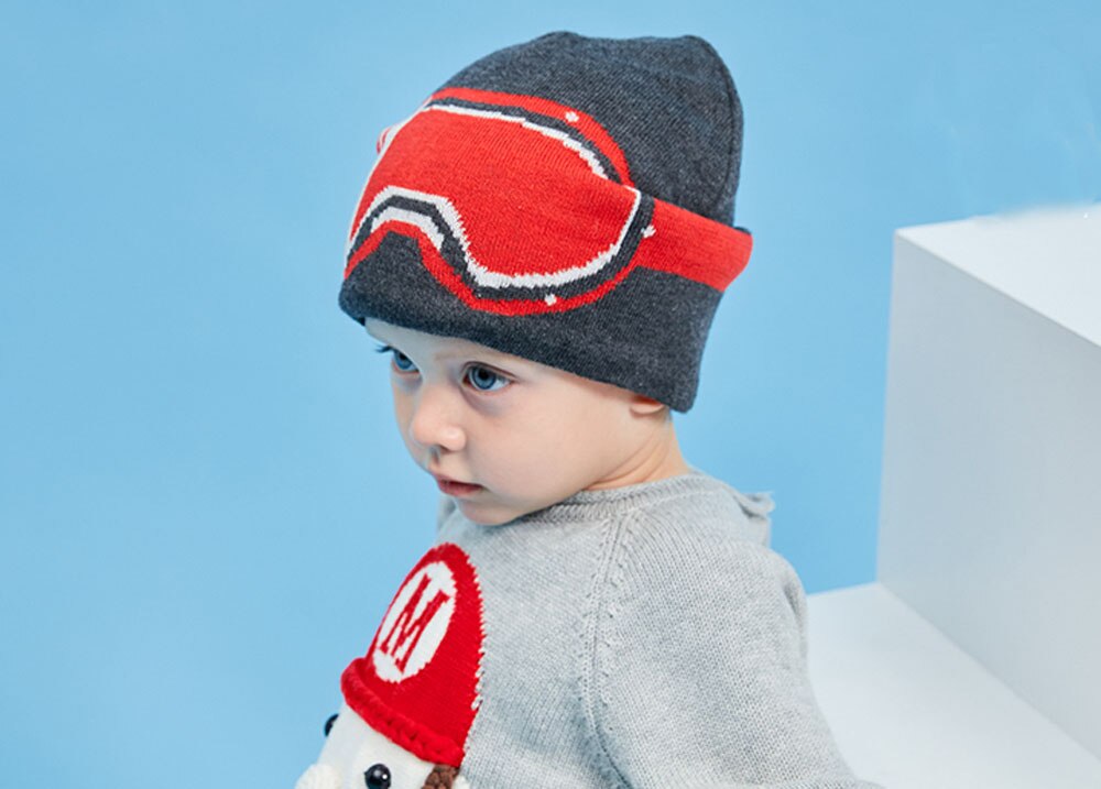 TOU--Baby Boys Winter Warm Plush hat kids autumn Crochet hats Child Cute ventilation Headgear Year Style