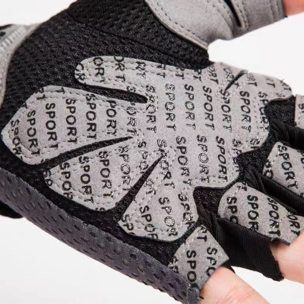 Ademende Workout Handschoenen Gewicht Tillen Vingerloze Gym Fitness Oefening Halve Vinger Handschoenen Voor Powerlifting Vrouwen Mannen