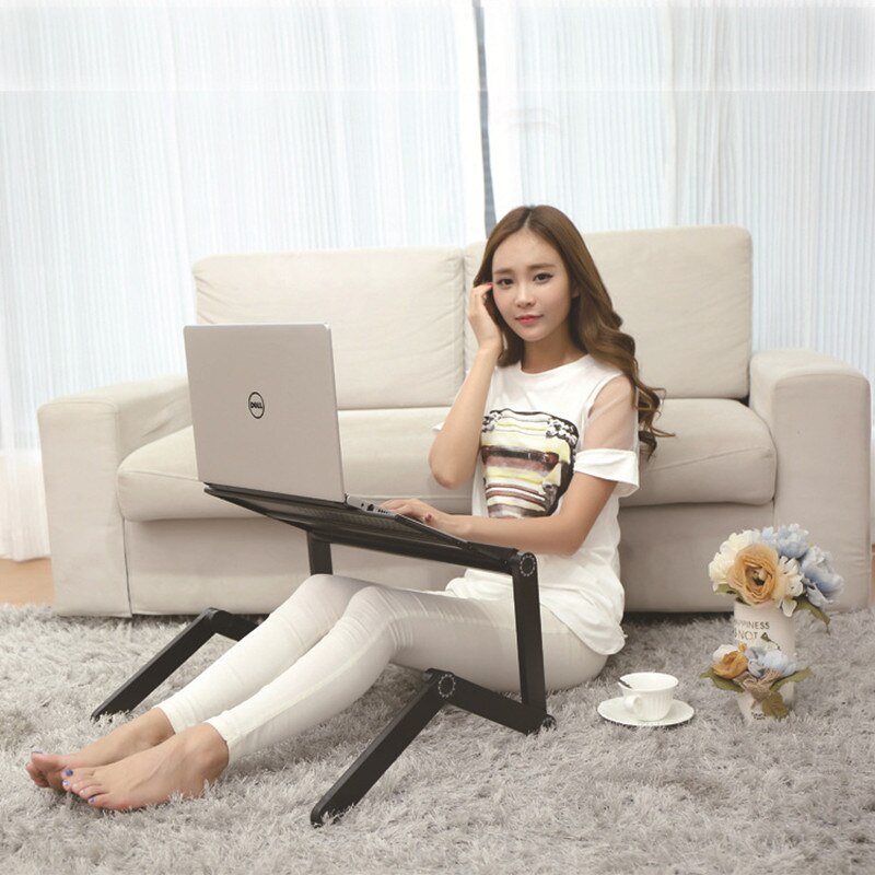 Cooling Laptop Desk Bed Multifunctional Computer Desk IPad Desk Lazy Aluminum Folding Table