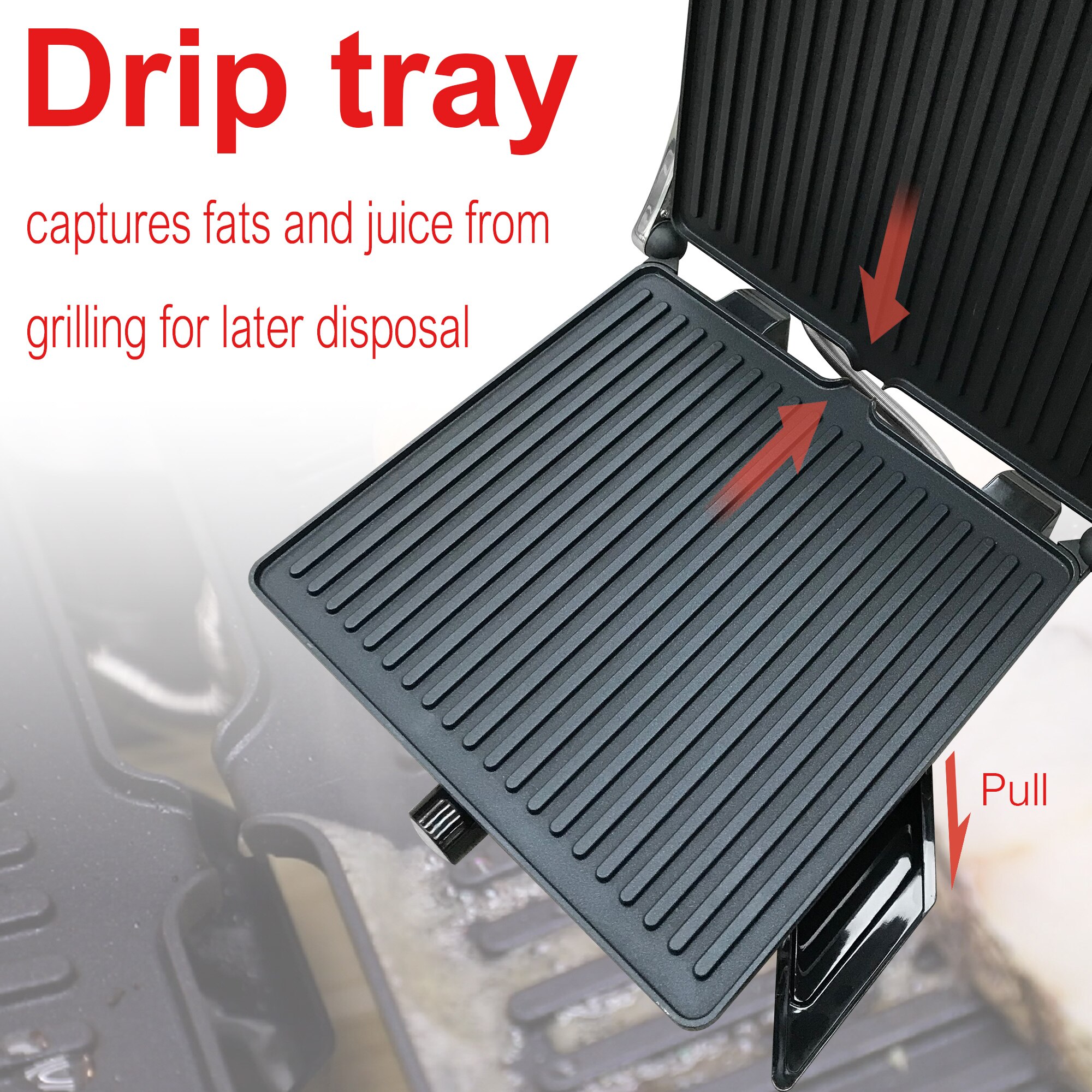 2000W BBQ Grill Kitchen Appliances Barbecue Machine Grill Electric Hotplate Smokeless Grilled Meat Pan 180° Opening Sonifer