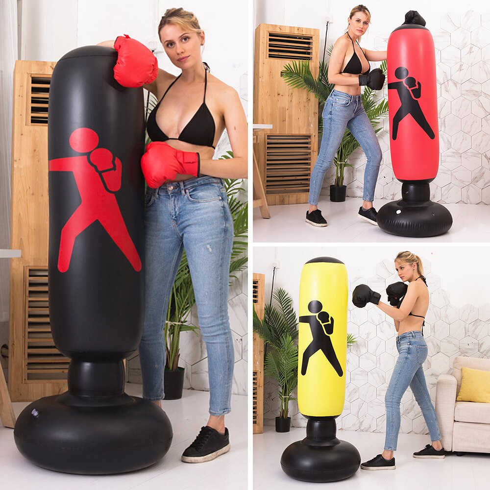 Gym træning fitness boksning boksesæk 5.2ft oppustelig pvc boksesæk oppustelig boksesæk fitness boksning target taske