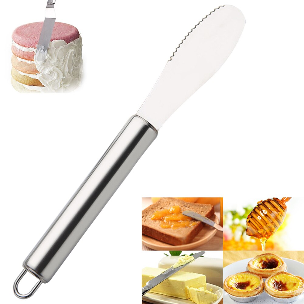 Acier inoxydable de dent de scie d'épandeur de table de spatule de beurre de coupeur de Sandwich de lame large pour des Gadgets de cuisine de fromage
