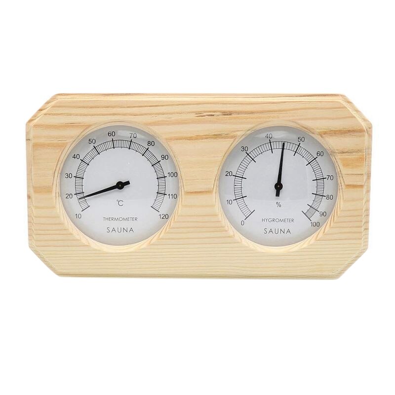 Sauna Thermometer Hout Hygrometer Binnenshuis Hoge Nauwkeurigheid Thermo Hygrometer Voor Sportscholen Hotels Familie Sauna &#39;S