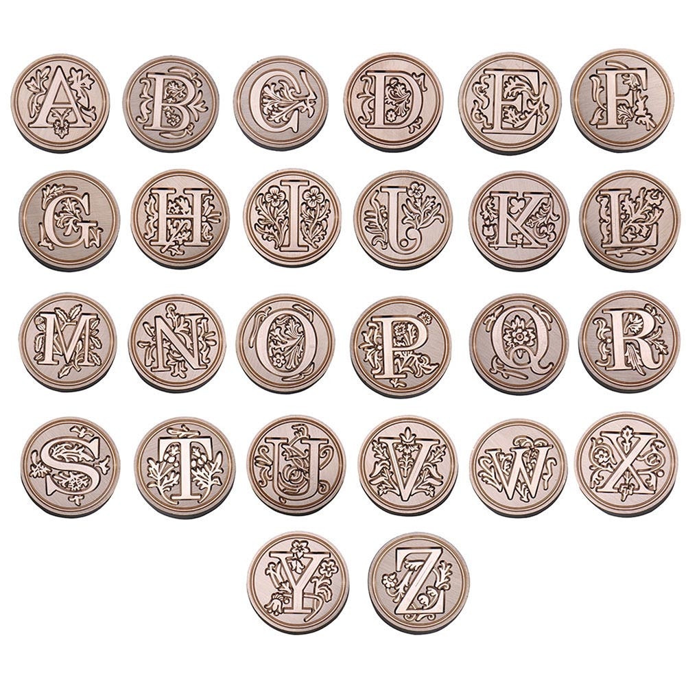 Brand Retro 26 Letter A - Z Wax Seal Stamp Alphabet Letter Wedding Invitation Wood Stamp Kits Replace Head Tools Sets