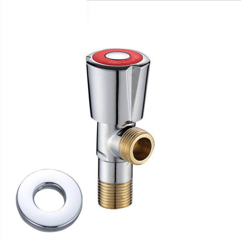 G1/2*1/2 Brass Water Heater Tap Triangle Valve Universal Water Stop Valve Engineering Household Thickened Leakproof Angle Valve
