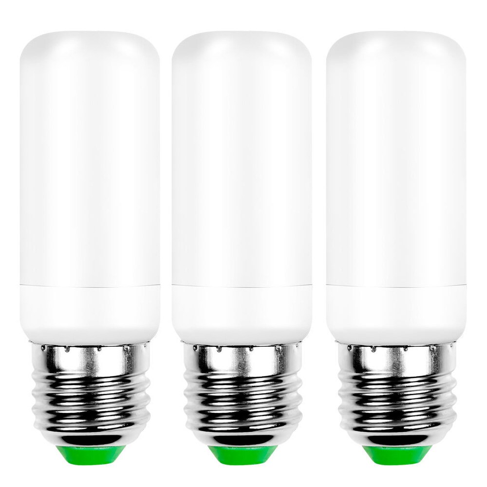 3PCS E27 LED Flame Fire Effect Simulated Nature Light Bulb Decor Atmosphere Lamp Light Source: High Brightness 2835 Led Beads