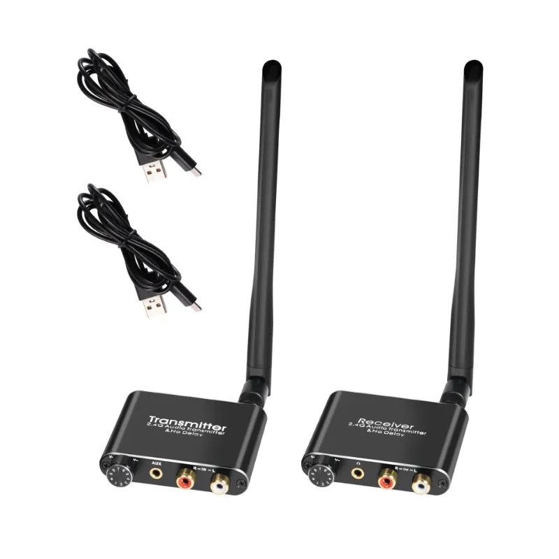 2.4 ghz Draadloze Wifi Audio Muziek Zender en Ontvanger Met 3.5mm R/L RCA Draadloze Audio adapter Voor DVD TV Computer CD