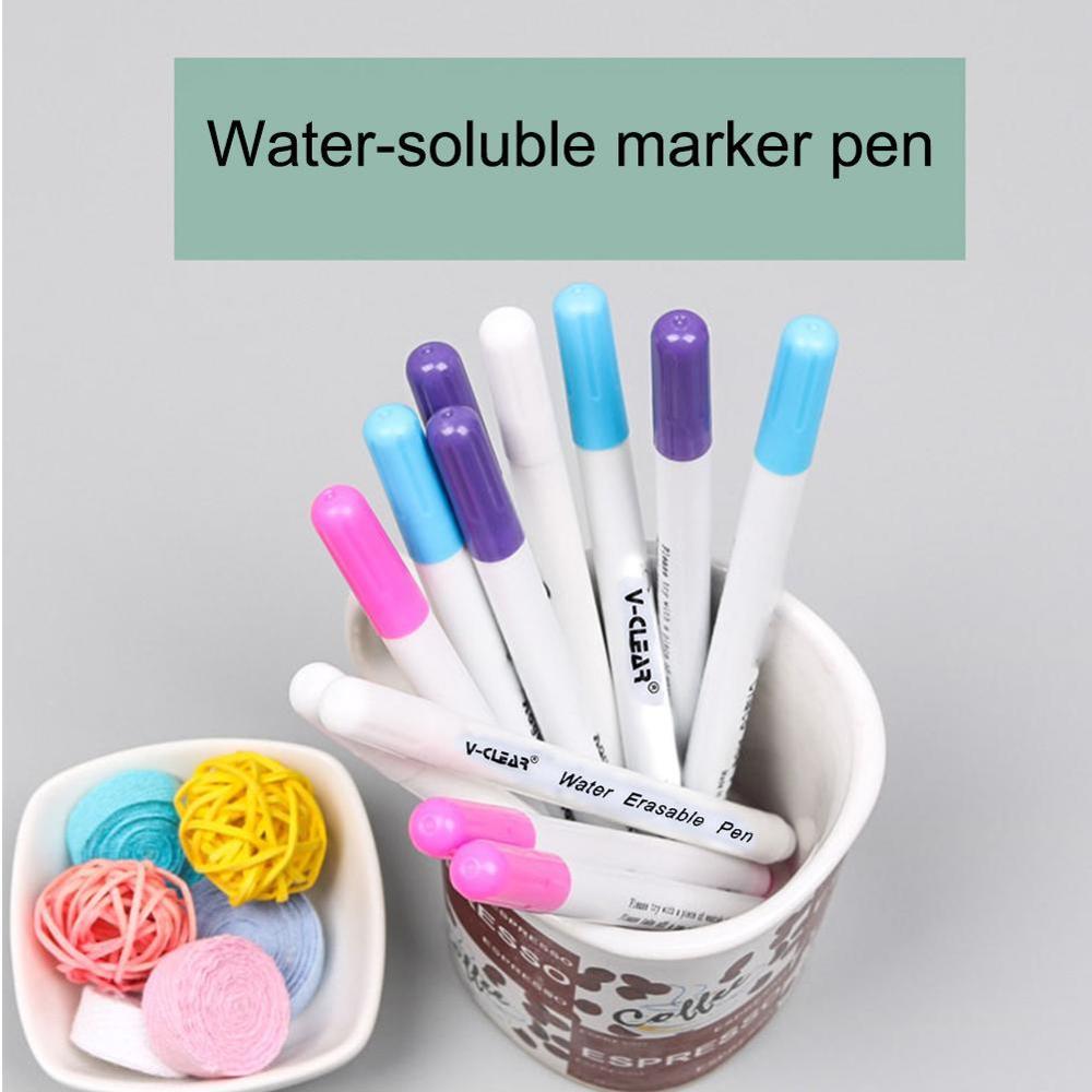 1pc sletbar markør vandopløselig pen enkelt hoved vask sletbar diy stof tøj penne forsvindende blæk pen