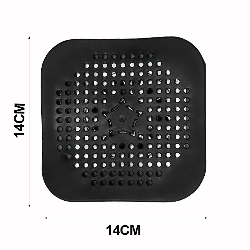 Filtro receptor de pelo de drenaje, colador antibloqueo para fregadero, bañera, suelo de la ducha, cubierta de tapón de silicona, accesorio para cocina y baño, 1 Uds.: Naranja