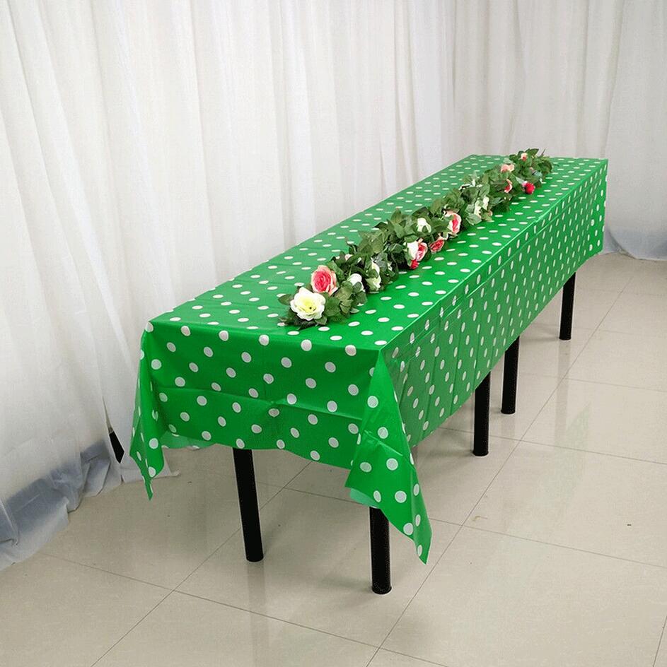 Vegen Schoon Party Tafelkleed Decoratie Grote Rechthoek Plastic Tafel Dekken Doek: Groen